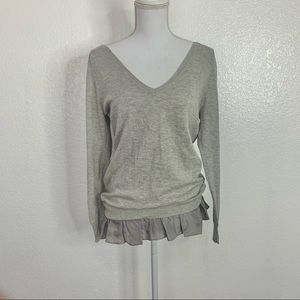 LC sweater pullover knit top v neck long sleeves